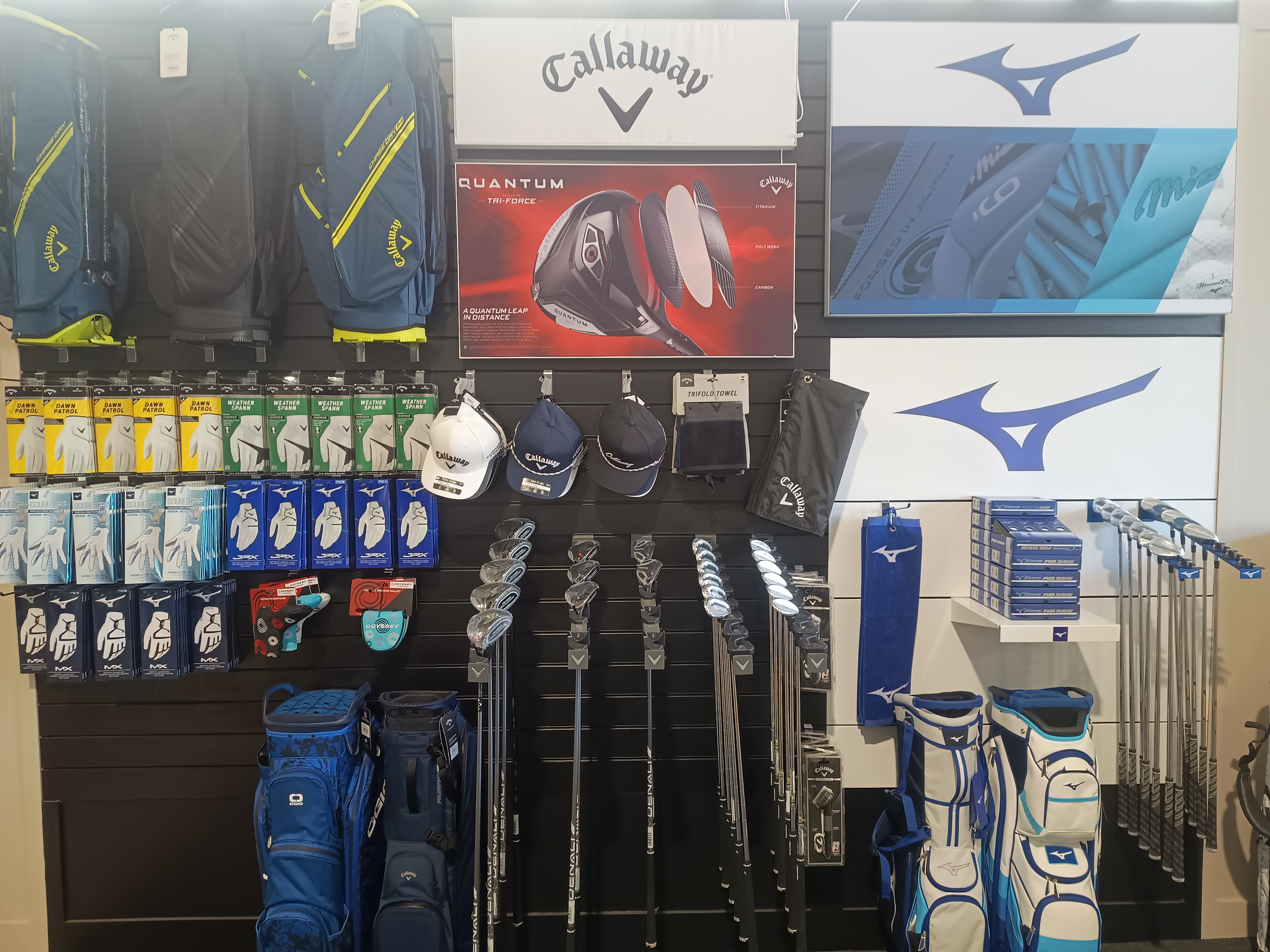 Callaway display in the Golf Lounge Tortworth shop